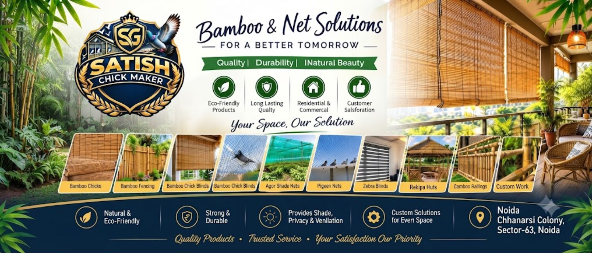 Bamboo and net solutions by Chick Makers